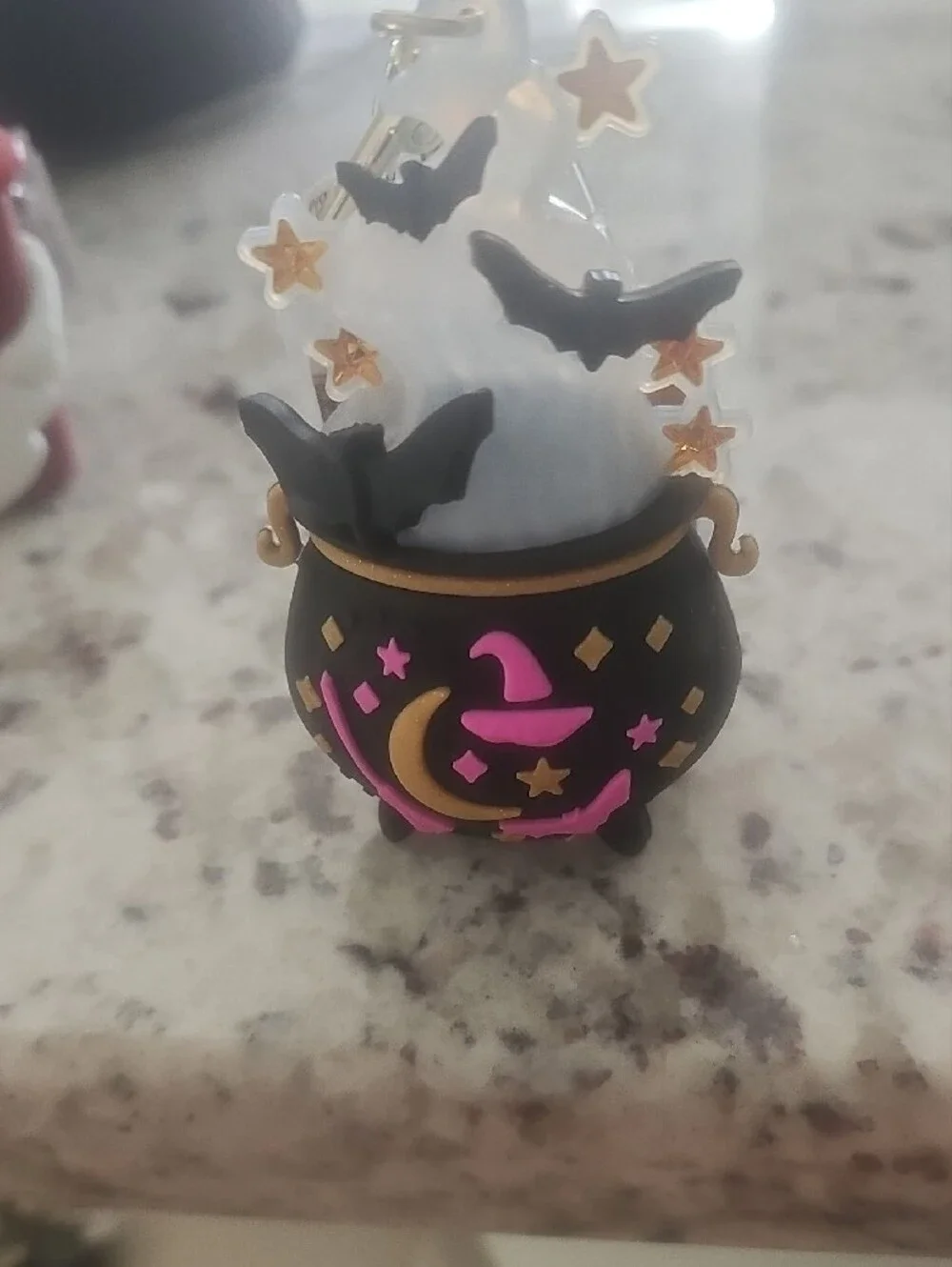 Halloween Cauldron and Candle Keychain Set - Purple, Black, Red, Pink